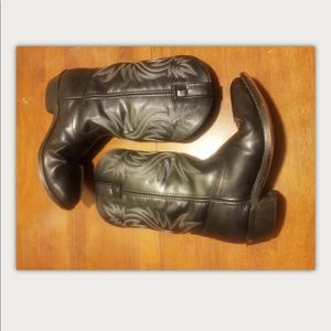 Laredo 4210 Black Mens Cowboy Boots Size 8 EW